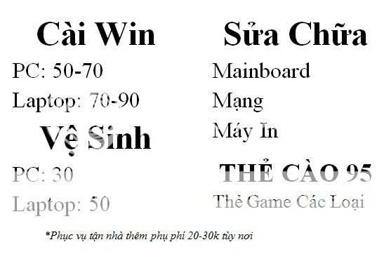 Bảo Trì, Sửa Chữa, Lắp Ráp, Cài Đặt Máy Tính, Laptop, Máy In, Mạng Tận Nhà - 1